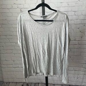 Vince Grey Knit Pima Cotton Long Sleeve Size Medium